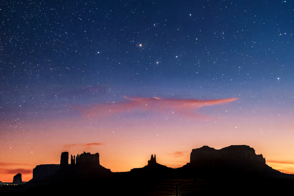 Dusk, Monument Valley, Utah, USA