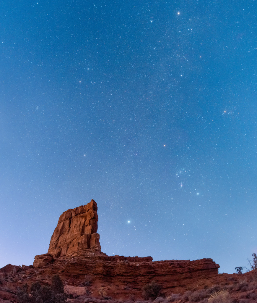 Sky over Canyonlands National Park at dusk, USA