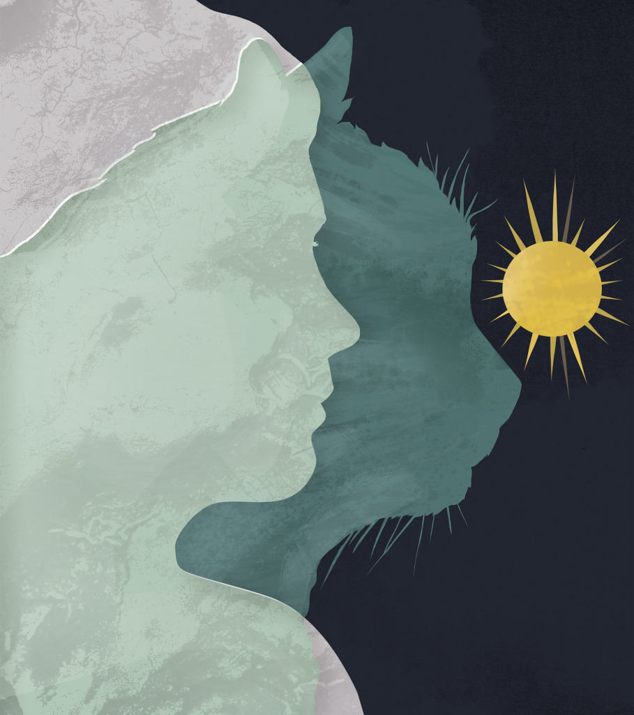 Human and animal health, conceptual illustration