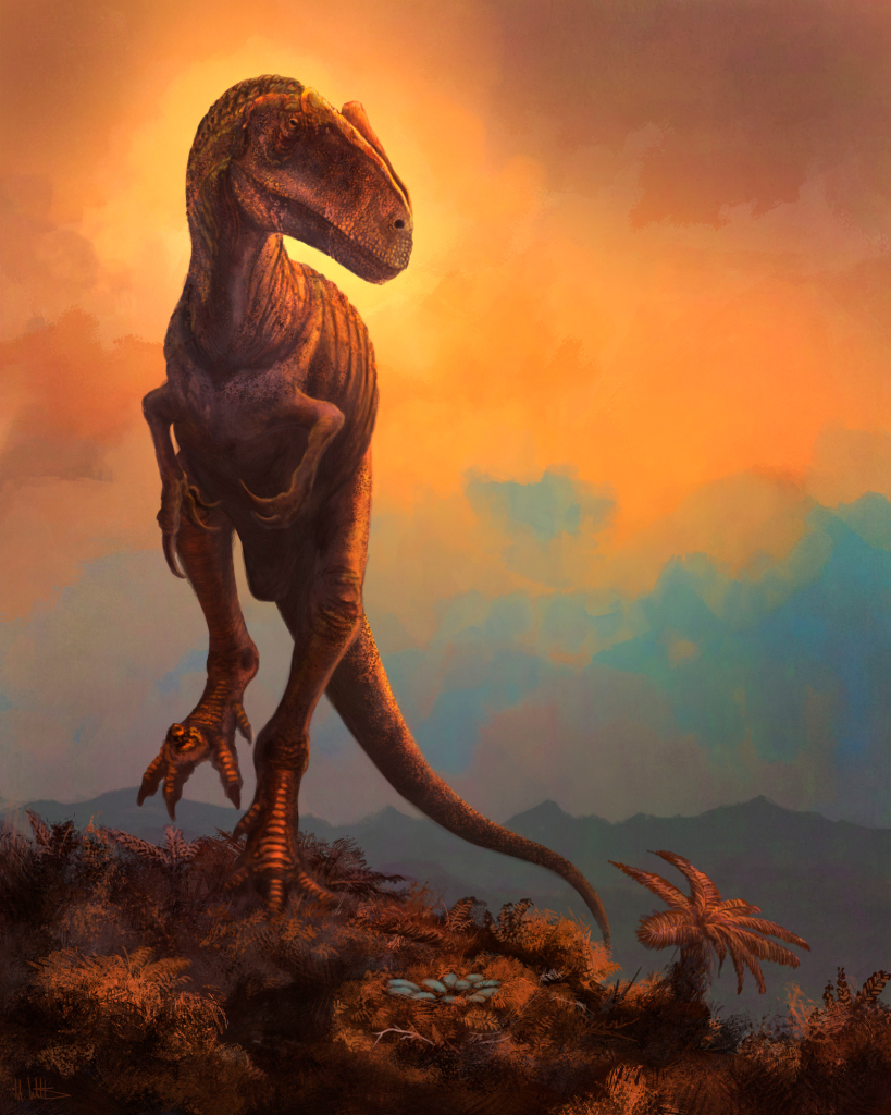 'Big Al' Allosaurus dinosaur, illustration